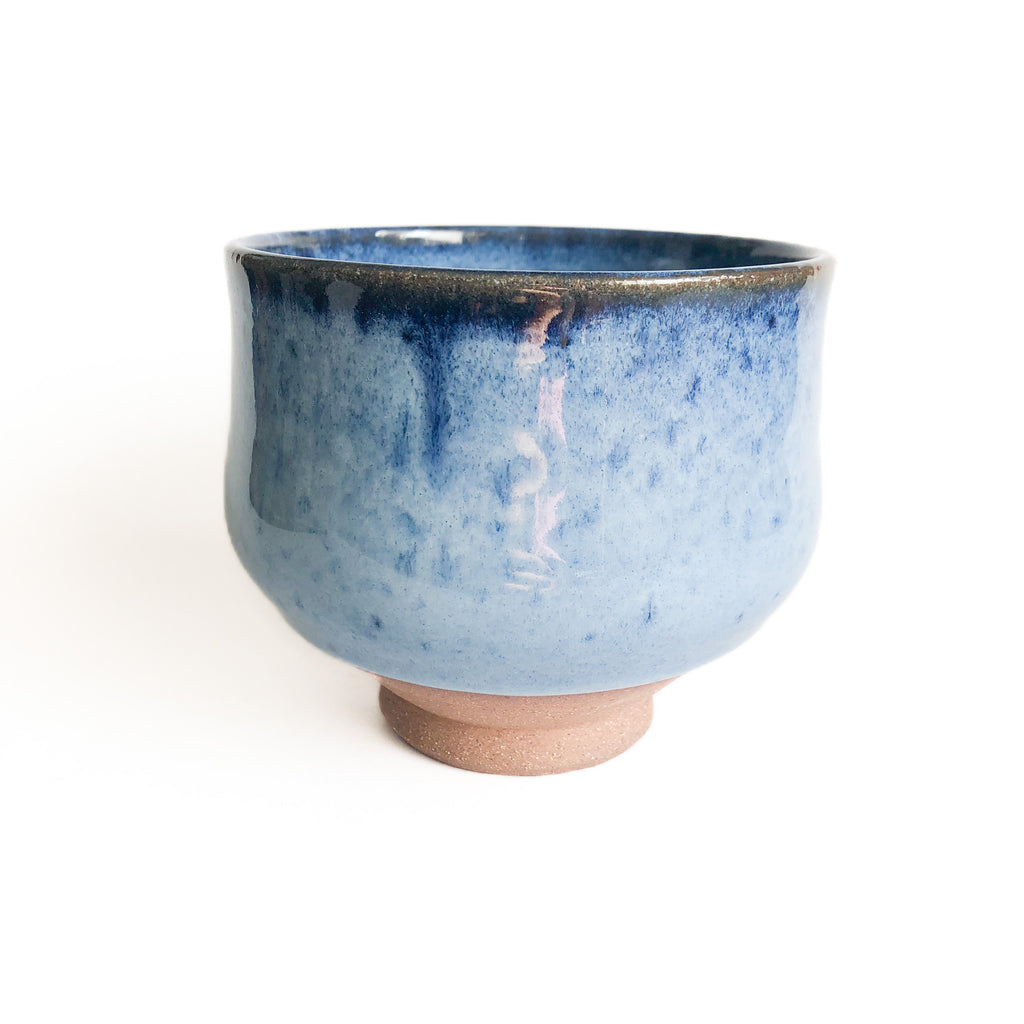 Dawn blue chawan matcha bowl Cha Yi tea house