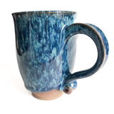 Grande tasse à anse bleu cascade - artisan local
